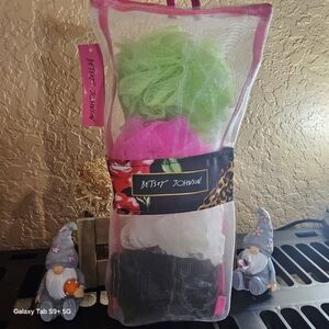 Betsey Johnson Pink and Green Mesh Shower Caddy